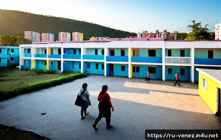 우고 차베스 정책과 영향 - Photorealistic documentary-style scene of a Venezuelan public housing neighborhood built during the ...